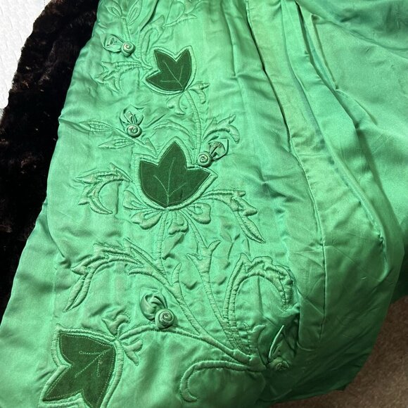 Sheared Beaver Midi Coat with Front Closure & Mink Collar Vintage 1940s Taubert - Picture 12 of 15